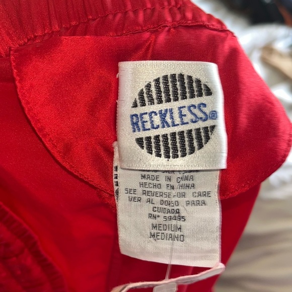 Vintage Red 100% Silk Pajamas bottoms Sz M - Picture 3 of 3